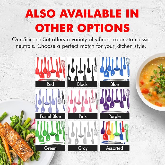 Chef Craft 9 Piece Green Premium Silicone Kitchen Tool Set - Image 6