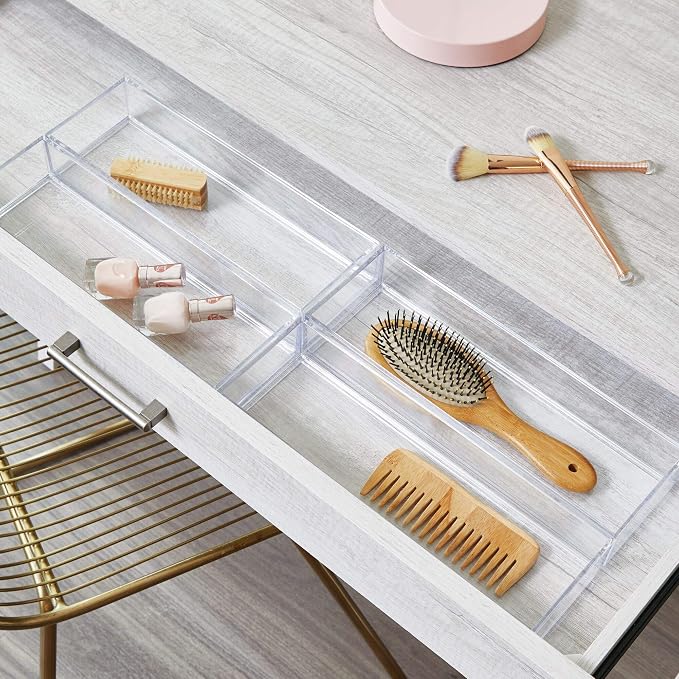 iDesign Clarity Drawer, Kitchen and Bathroom Organization Silverware, Large-Set - Image 6