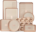 HONGBAKE 9-Piece Baking Pans Set Nonstick, Stackable Non Toxic Bakeware Sets by HONGBAKE