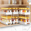 Pull Out Spice Rack Organizer for Cabinet, 3 Packs Slide Out Spice Racks by DABIGE