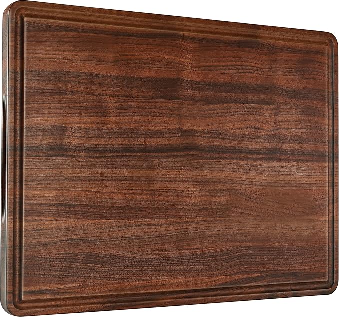 AZRHOM XXL Large Walnut Wood Cutting Board by AzrHom