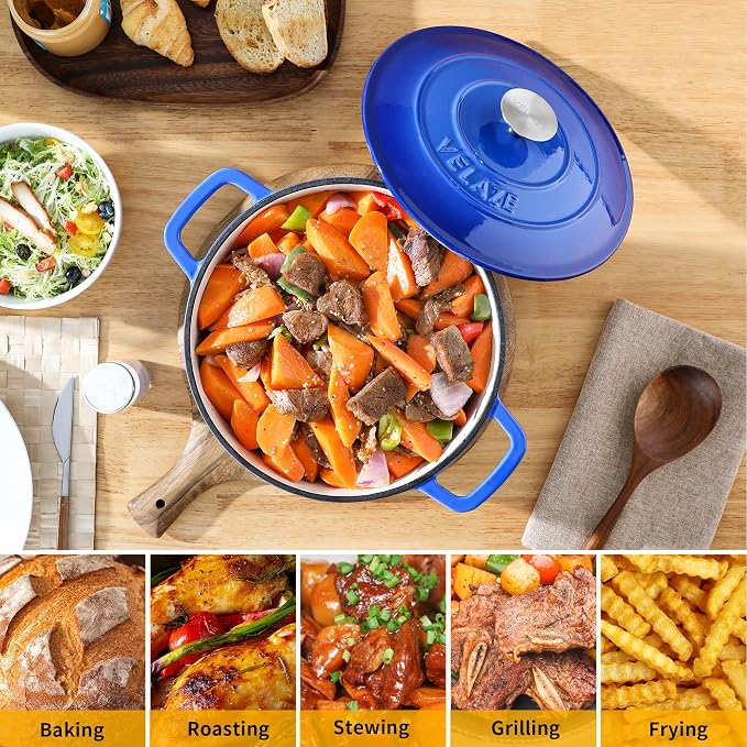 Velaze 6 QT Enameled Dutch Oven Pot - Image 6