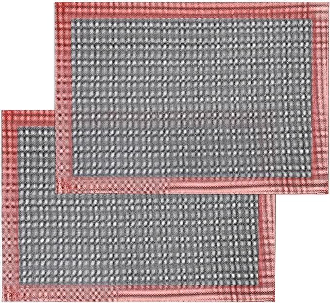 Silicone Baking Mat with Microperforated, Reusable Air Mesh Silicone Mat by AmyandoneKitchen
