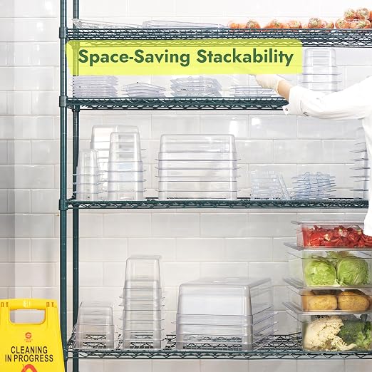 CURTA 6-Pack 1/6 Size 4" Deep NSF Polycarbonate Food Pans | Dishwasher & - Image 4