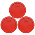 Pyrex 7201-PC 4 Cup Poppy Red Food Storage Replacement Lids by Pyrex