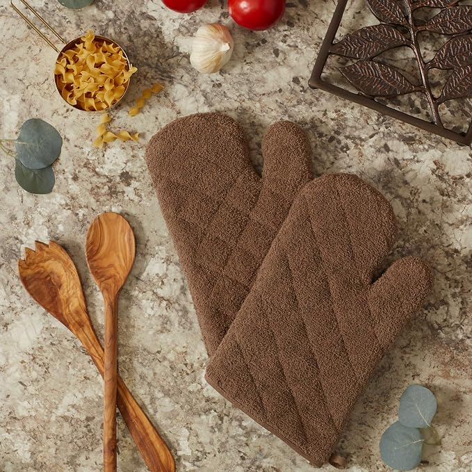 DII Basic Terry Collection 100% Cotton Quilted, Oven Mitt, 2 Piece - Image 3