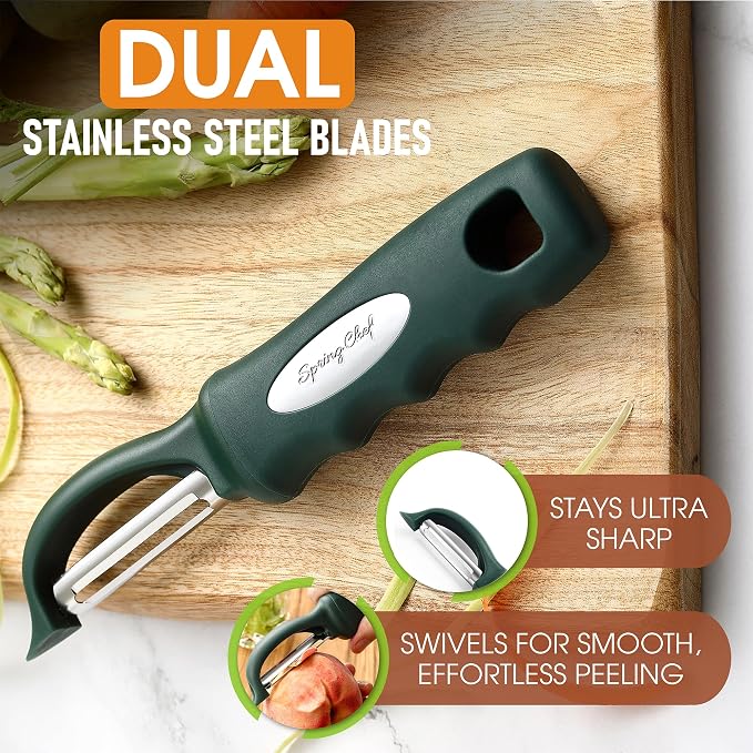 Spring Chef Professional Swivel Vegetable Peeler - Image 2