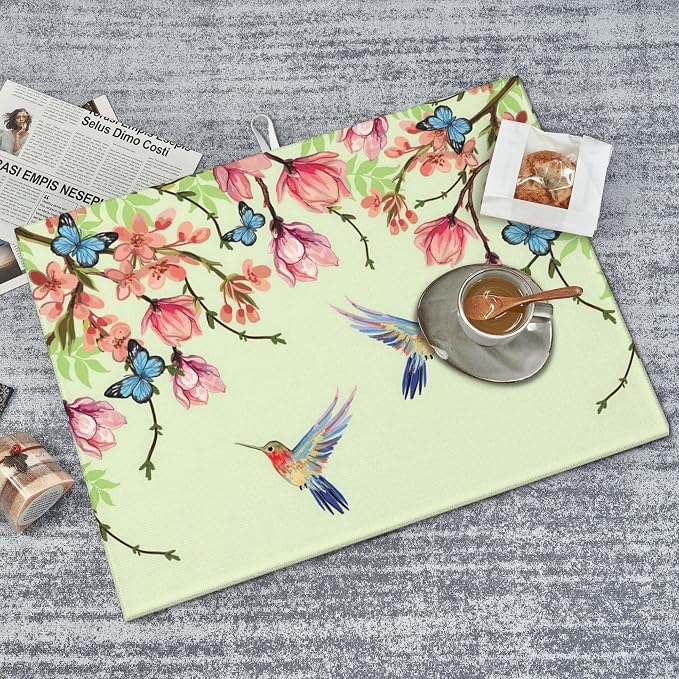 Bird Floral Flowers Dish Drying Mat - Image 6