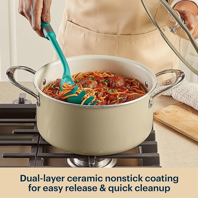 Pyrex 10-Inch Stock Pot Ceramic Cookware - Image 4