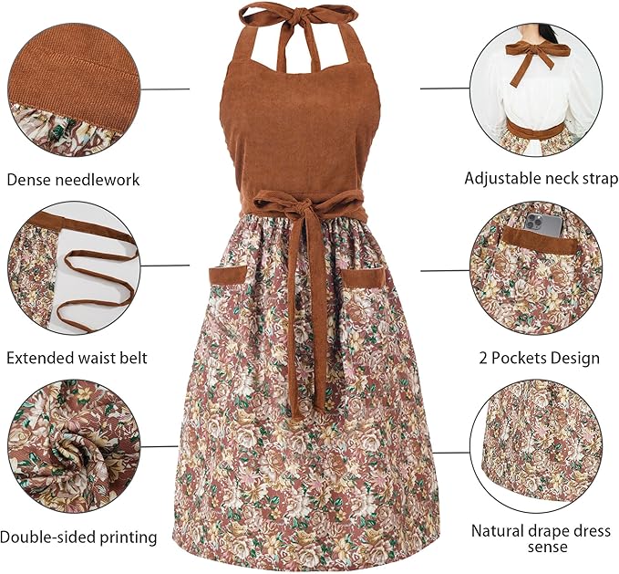 Cute Floral Aprons for Women - Image 4