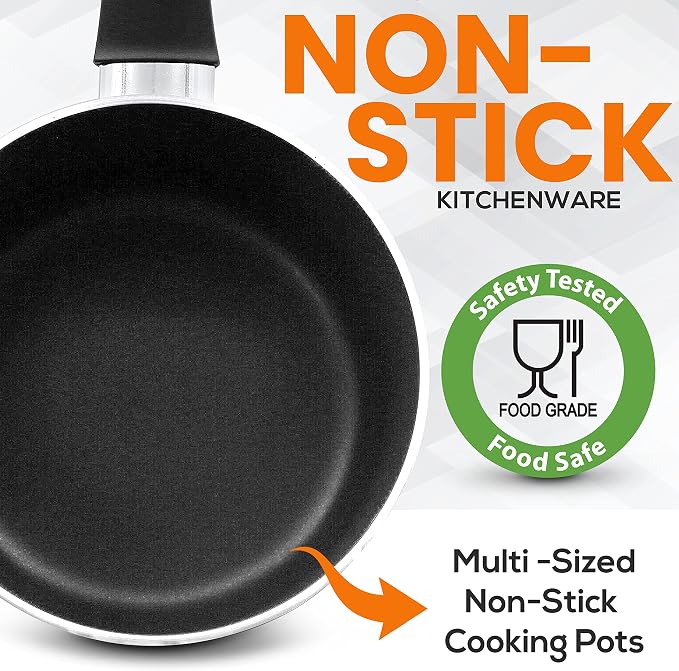 SereneLife Kitchenware Pots & Pans Basic Kitchen Cookware, Heat Resistant - Image 4