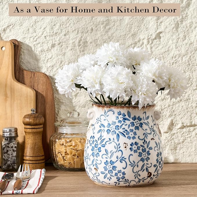 Utensil Holder for Kitchen Counter, Modern Farmhouse Rustic Cooking Utensil - Image 6