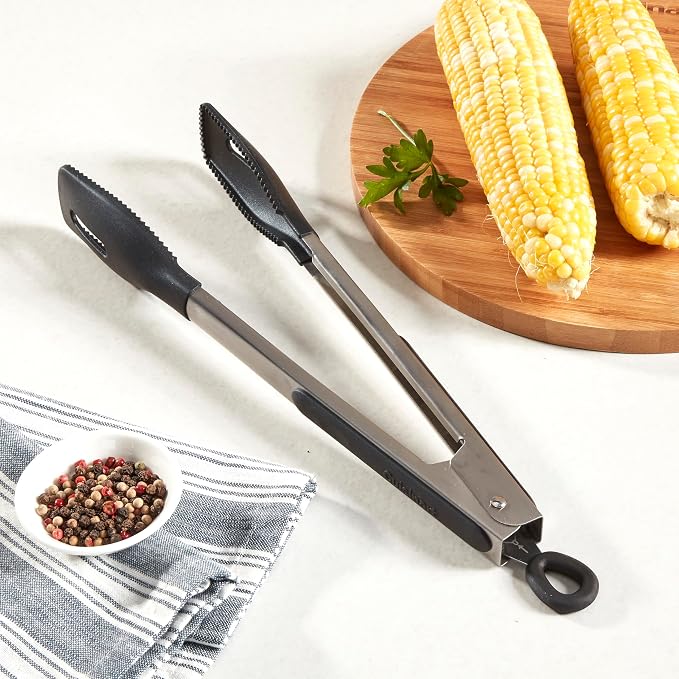 Cuisinart 12" Squared Head Silicone Tongs - Image 2