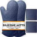 BPA-Free Soft Silicone 4 Piece Oven Mitts & Trivets Set by HOMWE