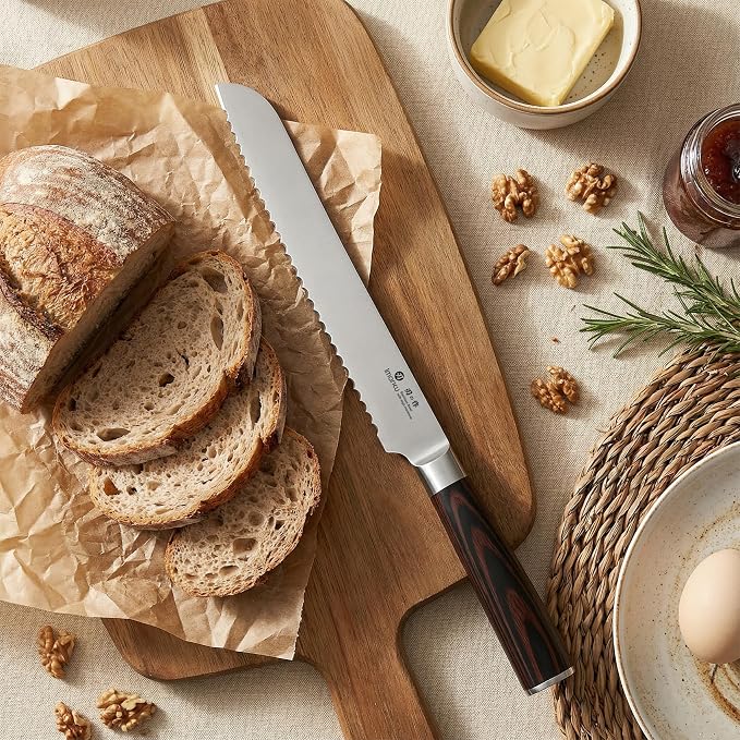 imarku 10 Inch Bread Knife for Homemade Bread Sourdough, German High Carbon - Image 3