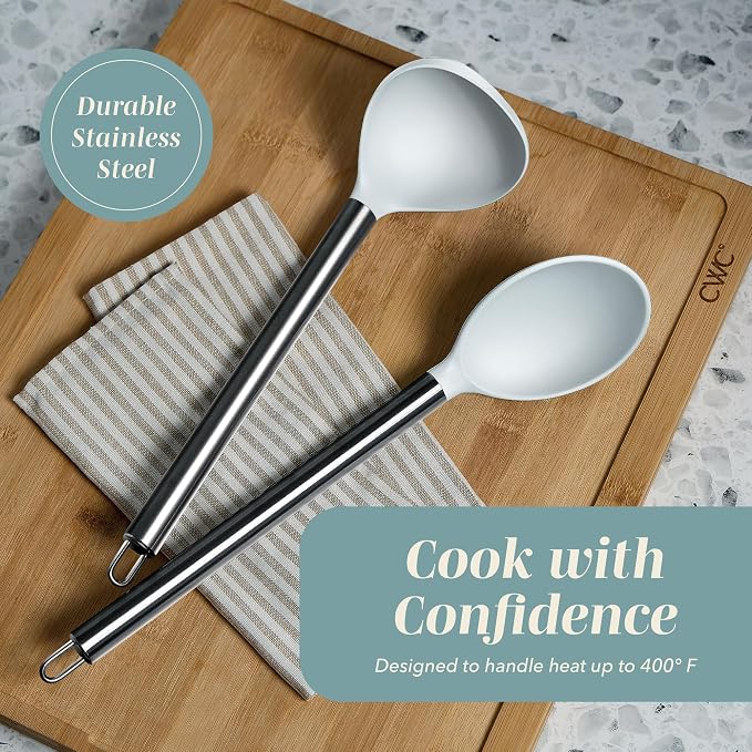COOK WITH COLOR Silicone Cooking Utensils, Kitchen Utensil Set, Cooking Utensils - Image 5