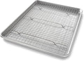 USA Pan Bakeware Half Sheet Baking Pan and Bakeable Nonstick and Cooling Rack by USAPan