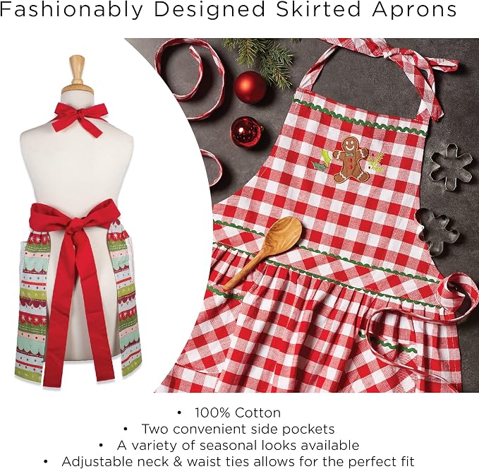 DII Women's Spring & Summer Apron Collection Adjustable, Two Large Pockets & - Image 5