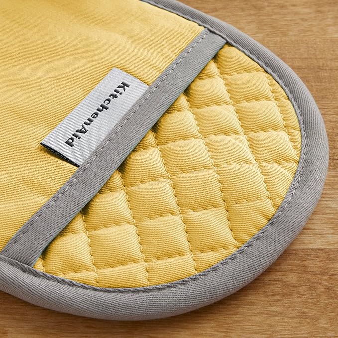 KitchenAid Asteroid Pot Holder 2-Pack Set, Buttercup Yellow - Image 4