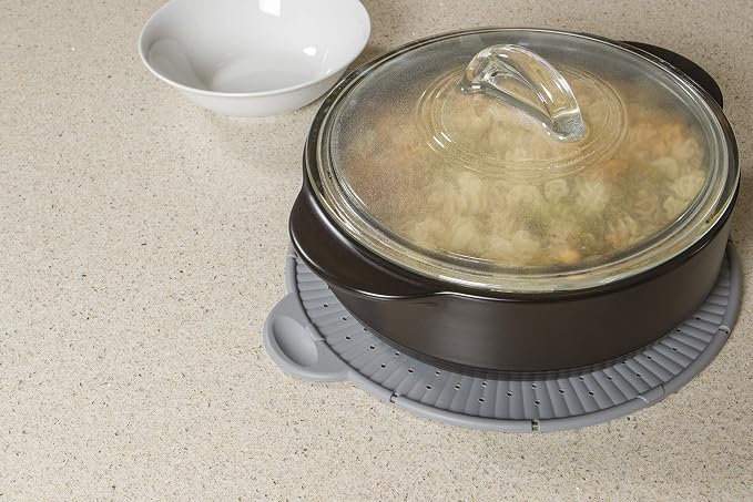 Silicone Splatter Screen, Protect Stovetop and Counters, 3-in-1 Silicone - Image 2