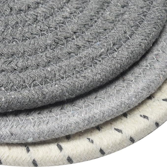 Potholders Set Trivets Set 100% Pure Cotton Thread Weave Hot Pot Holders Set - Image 8