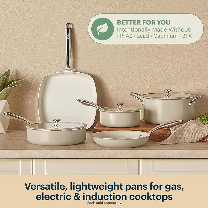 Pyrex 11-Inch Grill Pan Ceramic Cookware - Image 2