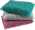 Dish Sponges for Kitchen Non-Scratch Scrub Sponges for Dishes, Stainless Steel by TheCrownChoice