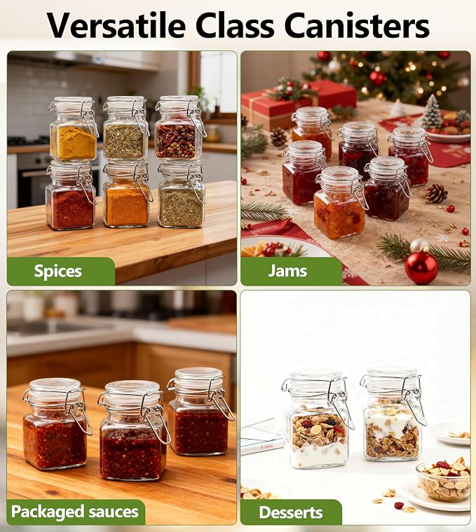 R DRURLCD 20 Pack Small 4 oz Glass Spice Jars - Image 6