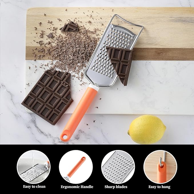 Cheese Grater with Handle, Vituer Stainless Steel Graters - Image 3