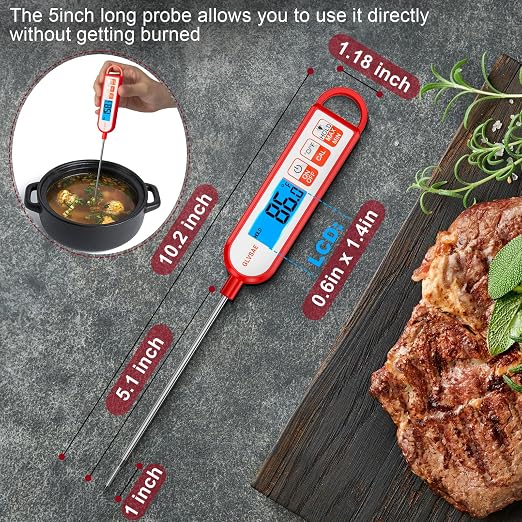 GLVSAE Digital Meat Thermometer Instant Readings in 1-2 Seconds Food Thermometer - Image 5