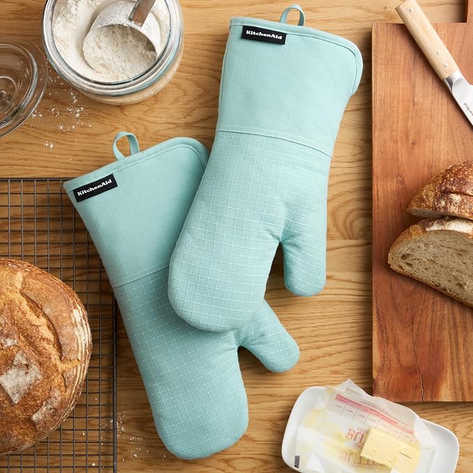 KITCHENAID Gourmet Series Gridlines Oven Mitts 2-Pack Set, Heat Resistant up to - Image 2