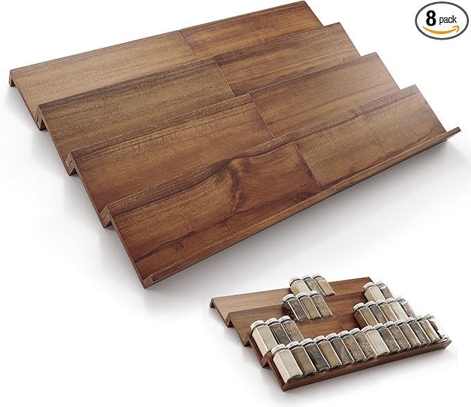 Tinamo Acacia Wooden Spice Rack Organizer by TINAMO