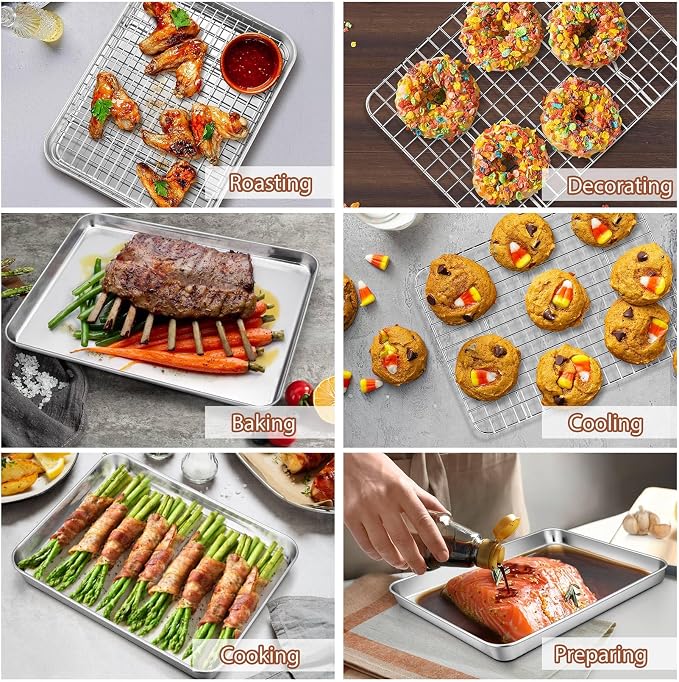 P&P CHEF 12.5 + 9 Inch Toaster Oven Pan - Image 7