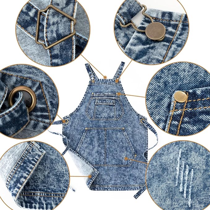 Jeanerlor - Cotton Denim Apron - Jean Apron - Image 2