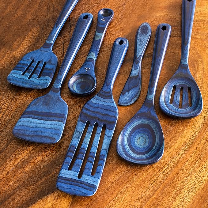 Totally Bamboo Baltique Malta Collection 7 Piece Cooking Utensil Set, Safe - Image 2