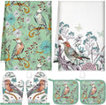 Leinuosen 6 Bird Flower Kitchen Towels Kitchen Decor and Accessories Set Floral by Leinuosen