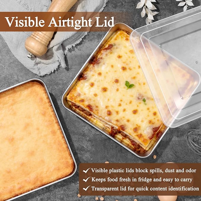 LIANYU 8 x 8 Square Baking Pan - Image 3
