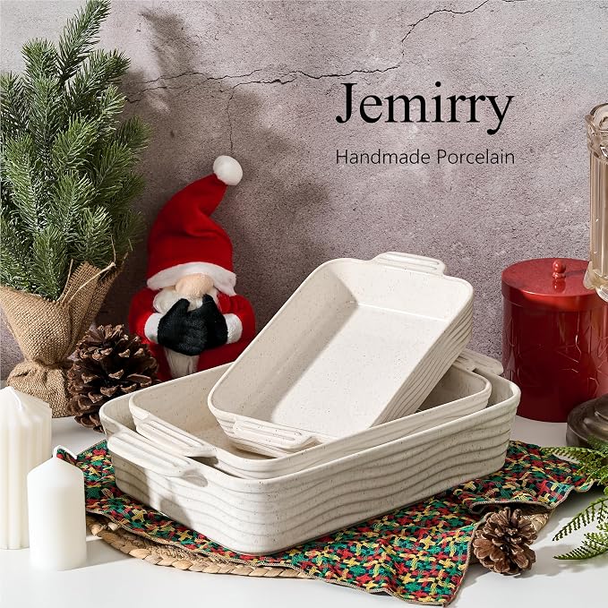 Ceramic Baking Dish Set of 3, Casserole Dishes - Image 7