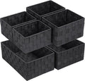 Posprica Woven Storage Baskets for Organizing 6 Pack, Large&Small Storage Cube by Posprica
