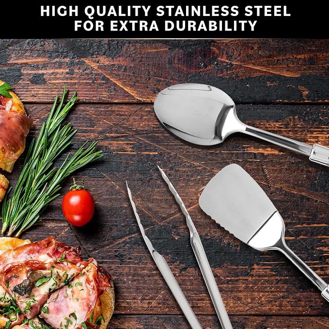 Home Hero 32-Piece Stainless Steel Kitchen Utensil Set - Image 6