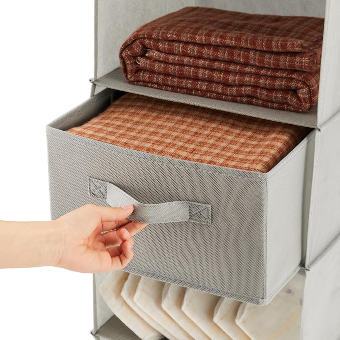 MAX Houser 6 Tier Shelf Hanging Closet Organizer, Closet Hanging Shelf - Image 9