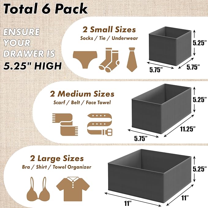 Simple Houseware Underwear Drawer Organizer - Image 2