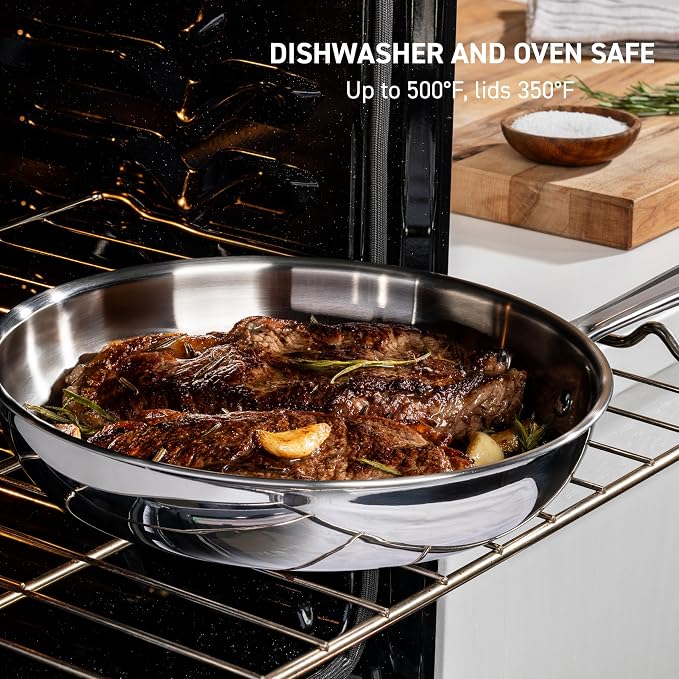 T-Fal Pro Tri-Ply Stainless Steel Saute Pan - Image 6