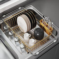 JASIWAY Gold in Sink Dish Drying Rack, Expandable Stainless Steel Small Dish by JASIWAY