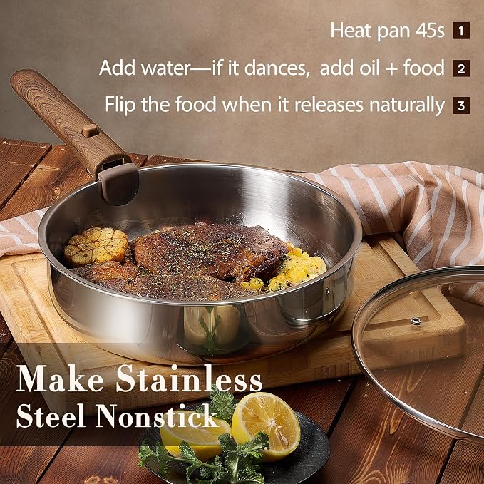 CAROTE 19pcs Stainless Steel Cookware Set - Image 4