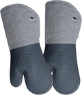 Professional Microwave Silicone Oven Mitts one Pair, Kitchen Mitten Set by REDLMLDETA
