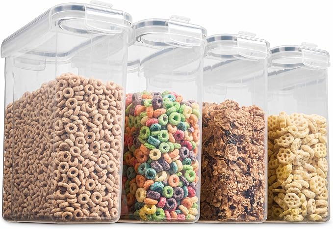 4 Pack Airtight Cereal & Dry Food Storage Container - Image 4