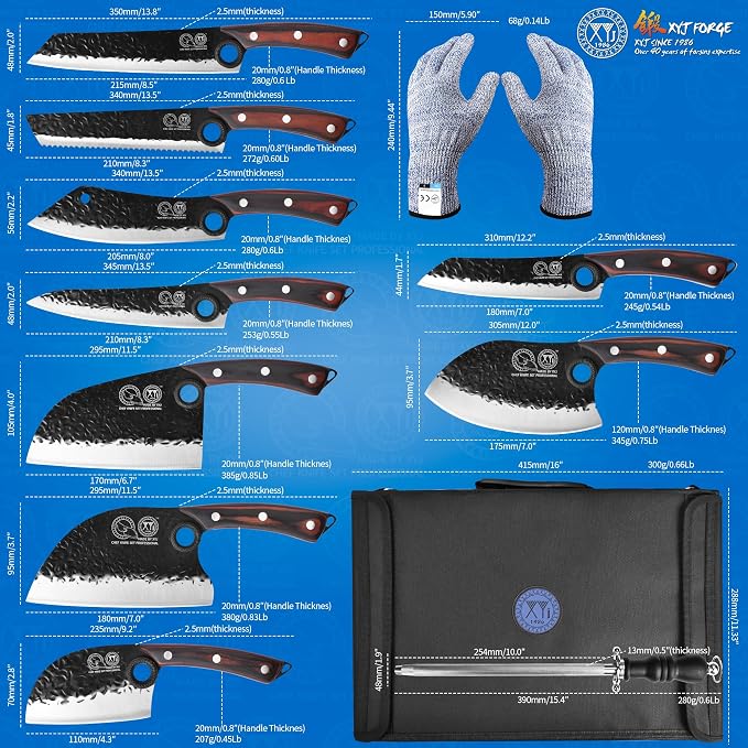 XYJ Professional Serbian Chef Knife Set - Image 2