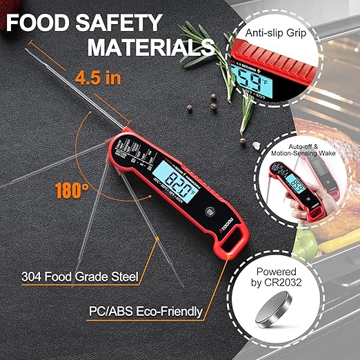 Atogou Meat Thermometer, Professional Food Thermometer, <1 Sec Instant Read - Image 8