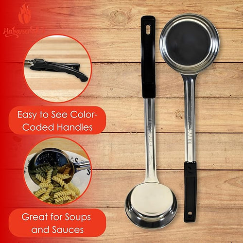 6 Ounce Solid Stainless Steel Portion Control Ladle Spoon - Image 2
